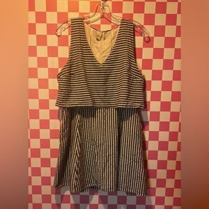 Paper Crane Black and White Tiered Sundress